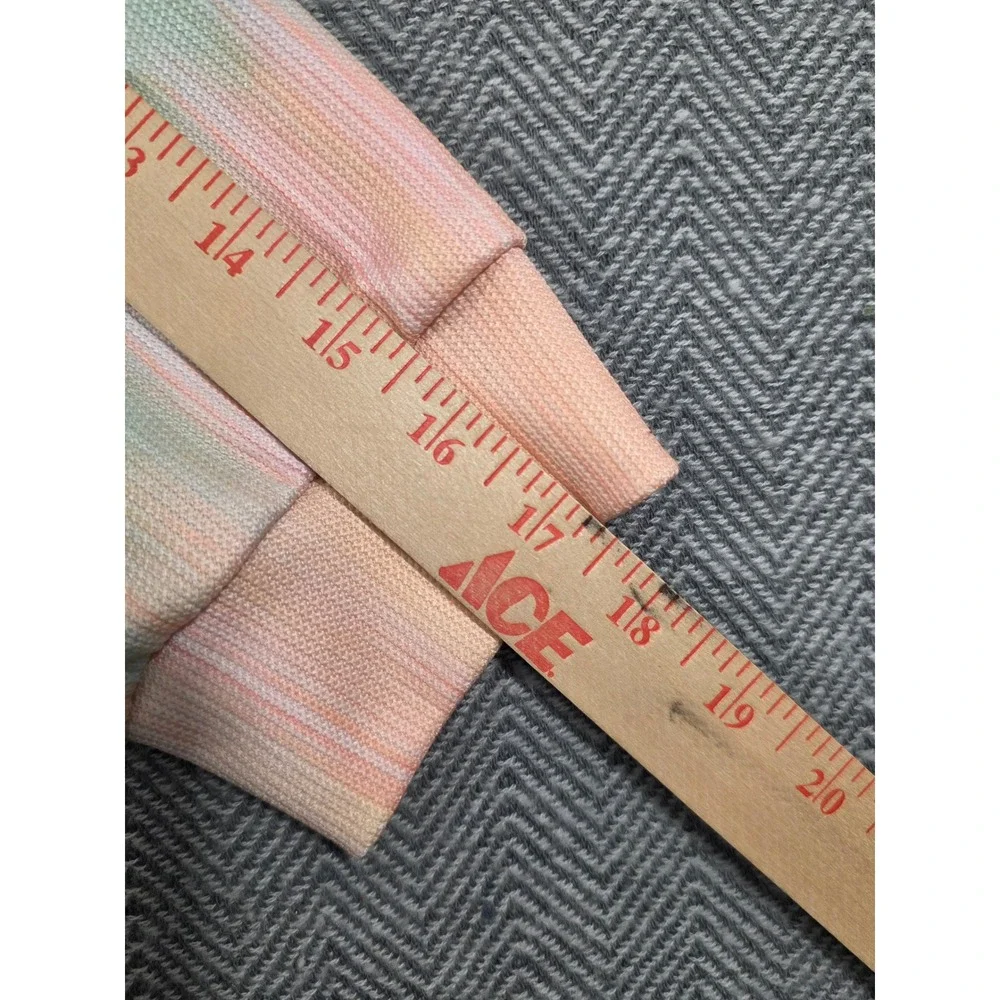 Multicolor Tie Dye Ribbed Texture Sweatshirt Pink Blue Pastel Crewneck Medium